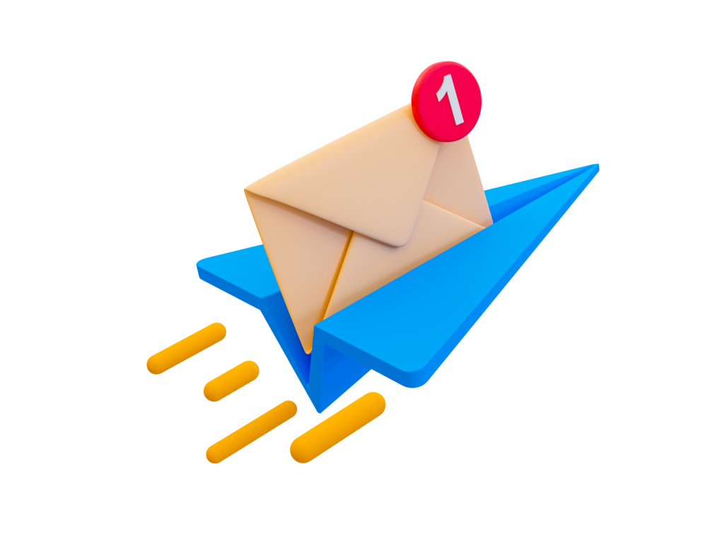 3d minimal online message sending online chatting icon quick and fast online communication paper rocket with a envelop icon 3d illustration png